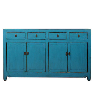 Fine Asianliving Credenza Cinese Antica Blu Lucida L154xP40xA93cm