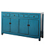 Credenza Cinese Antica Blu Lucida L154xP40xA93cm