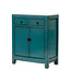 Antique Chinese Cabinet Teal High Gloss W75xD39xH92cm