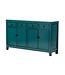 Fine Asianliving Buffet Chinois Ancien Turquoise Haute Brillance L157xP39xH91cm