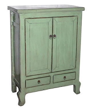 Fine Asianliving Armadio Cinese Antico Menta Lucido L85xP43xA115cm