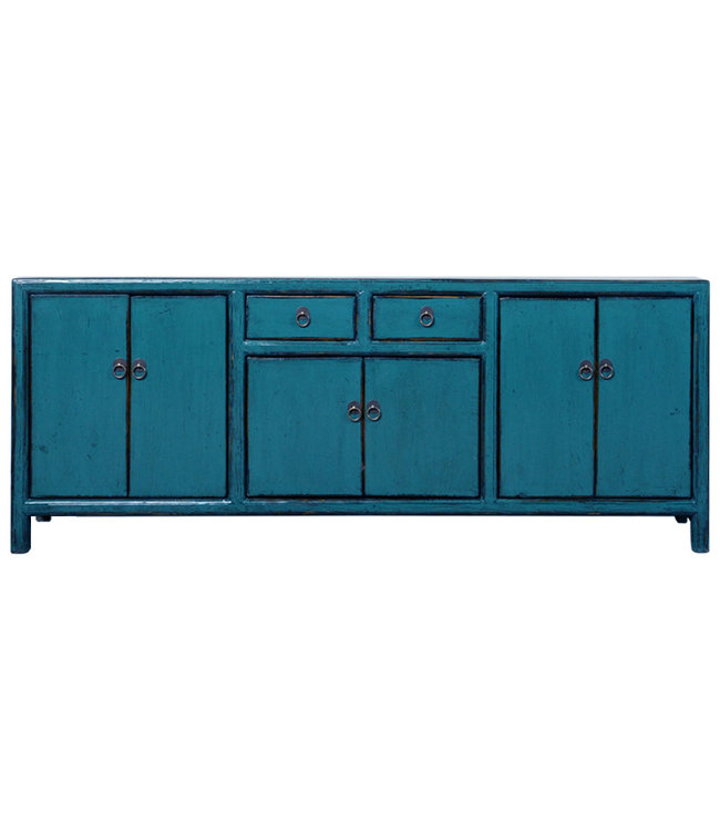 Chinese TV Cabinet Blue High Gloss W150xD38xH59cm