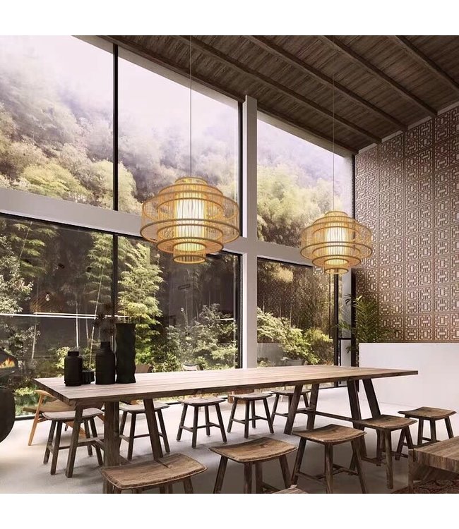 Bamboo Lampshade Natural Lena D50xH48cm