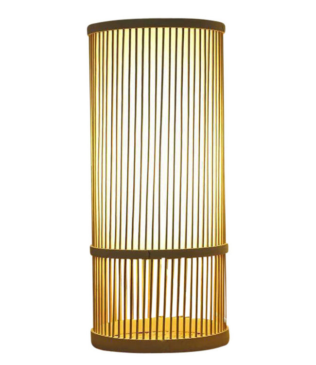 Tischlampe Bambus - Maya B22xT22xH41cm