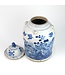 Chinese Ginger Jar Blue White Porcelain Birds D26xH46cm