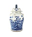 Fine Asianliving Chinese Ginger Jar Blue White Porcelain Birds D26xH46cm