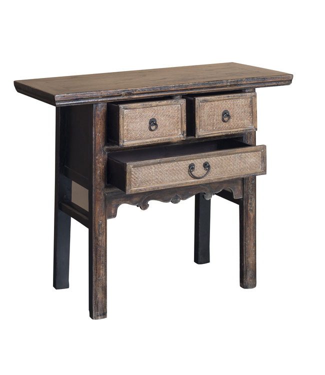 Console Chinoise Ancienne Bambou L100xP45xH86cm