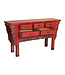 Chinesischer Konsolentisch Rot B160xT45xH90cm