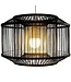 Lampada a Sospensione in Bambù Nera - Carlson D50xA35cm
