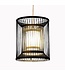 Fine Asianliving Lampe á Suspension Bambou Noir Fait Main - Alex D30xH45cm