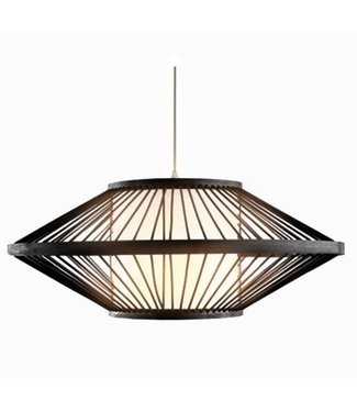 Fine Asianliving Bamboe Hanglamp Zwart Handgemaakt - Damian