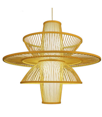 Fine Asianliving Lampada a Sospensione in Bambù Fatta a Mano Nina P50xA35cm