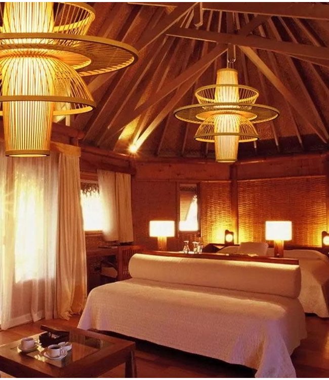 Bambus Hängelampe Pendelleuchte Handgefertigt - Nina D50xH35cm