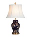 Fine Asianliving Lampada da Tavolo Cinese in Porcellana Blu Dipinta a Mano D36xA60cm