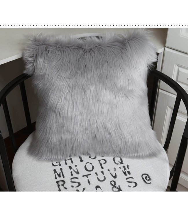 100% Genuine Real Sheepskin Decorative Pillow with Filling 45x45cm
