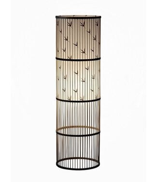 Fine Asianliving Bamboo Floor Lamp Black D28xH100cm Sveinn