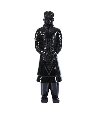 Fine Asianliving Terracotta Warrior Statue General Black W17xD15xH48cm