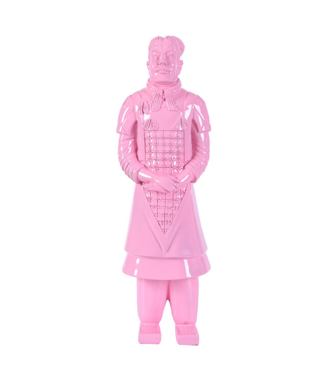 Terracotta Warrior Statue General Pink W17xD15xH48cm