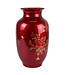 Vaso Cinese Rosso Oro Peonie Fatto a Mano - Aurore D20xH35cm