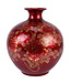 Chinese Vase Red Gold Peonies Handmade - Aurore D25xH30cm