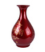 Vaso Cinese Rosso Oro Peonie Fatto a Mano - Aurore D22xH37cm