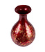 Chinese Vase Red Gold Peonies Handmade - Aurore D22xH37cm