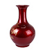 Vase Chinois Rouge Or Pivoines Fait Main - Aurore D25xH39cm