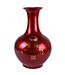 Chinese Vase Porcelain Red Gold Peonies Handmade - Aurore D25xH39cm