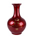 Vase Chinois Rouge Or Pivoines Fait Main - Aurore D25xH39cm