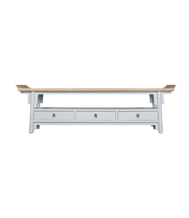 Chinese TV Stand Bench Greige Qiaotou W180xD40xH55cm