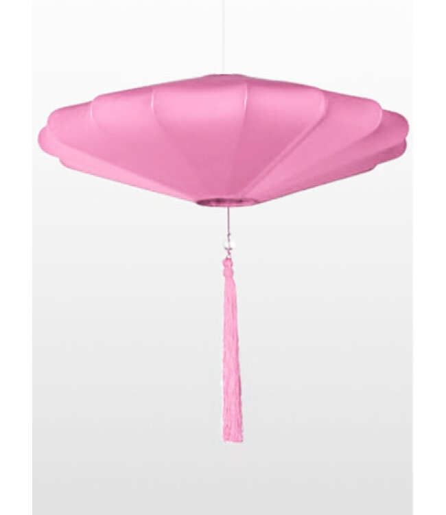 Lampada Cinese Rosa Seta D50xH25cm