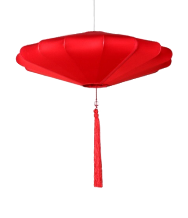 Lampada Cinese Lucky Rosso Seta D50xH25cm