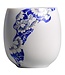 Ensemble Service a Thé Chinois/7 Porcelaine Peinte à la Main Fleurs Bleu