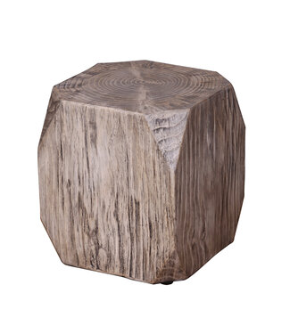 Fine Asianliving Table Basse Béton Imitation Bois -  Alexios D35xH44cm
