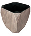 Concrete Sidetable Faux Wood End Table - Alexios D35xH44cm