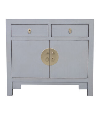 Fine Asianliving Chinese Cabinet Pastel Grey - Orientique Collection W90xD40xH80cm