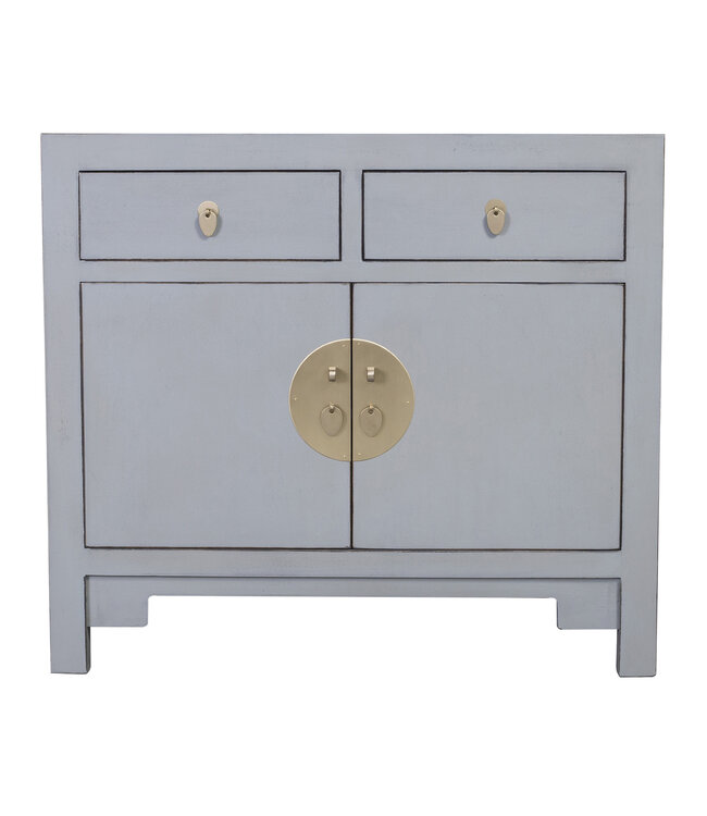 Armoire Chinoise Gris Pastel - Orientique Collection L90xP40xH80cm