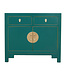 Fine Asianliving PREORDER WEEK 19 Chinese Kast Teal - Orientique Collectie B90xD40xH80cm