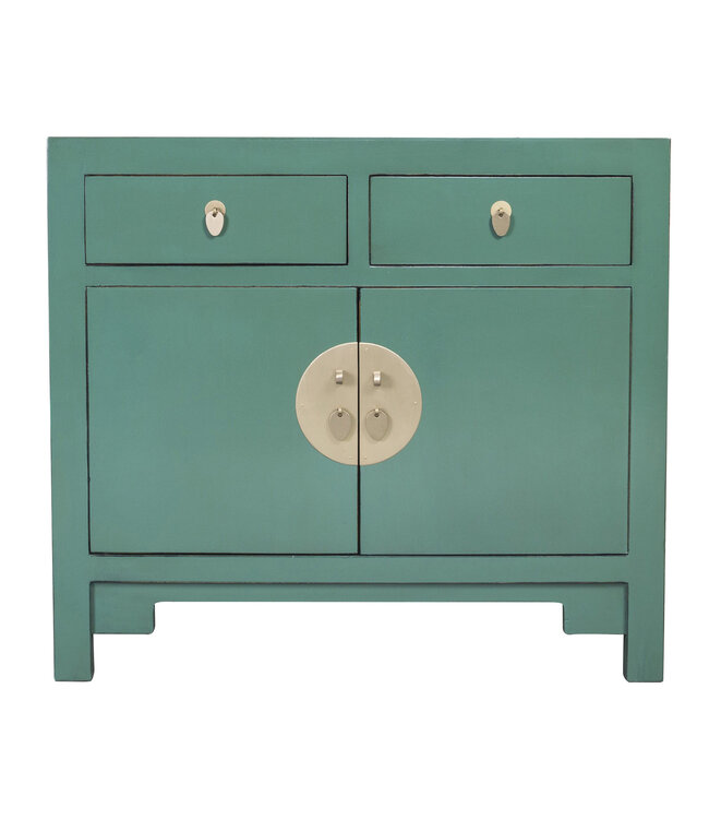 Armoire Chinoise Vert Sapin - Orientique Collection L90xP40xH80cm