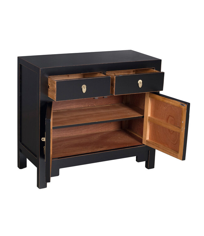 Chinese Cabinet Onyx Black - Orientique Collection W90xD40xH80cm