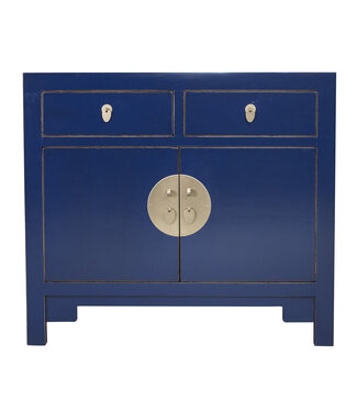 Fine Asianliving PREORDER WEEK 19 Chinese Cabinet Midnight Blue - Orientique Collection W90xD40xH80cm