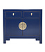 Fine Asianliving PREORDER WEEK 19 Chinese Cabinet Midnight Blue - Orientique Collection W90xD40xH80cm