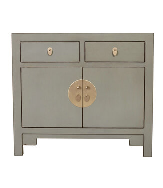 Fine Asianliving Armoire Chinoise Gris Olive - Orientique Collection L90xP40xH80cm