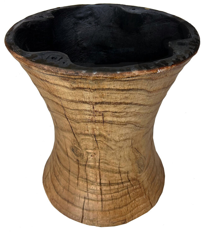 Table Basse Béton Imitation Bois - Seika D35xH44cm