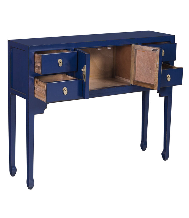 Chinese Sidetable Blauw Midnight Blue - Orientique Collectie B100xD26xH80cm