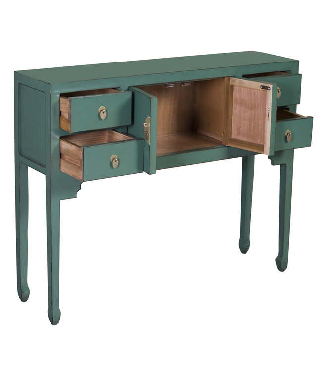 Chinese Console Table Pine Green - Orientique Collection W100xD26xH80cm