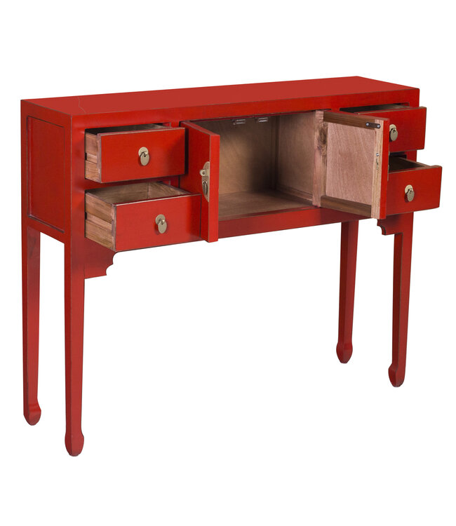 Chinese Sidetable Lucky Rood - Orientique Collectie B100xD26xH80cm