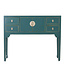 Fine Asianliving PREORDER WEEK 19 Chinese Console Table Teal - Orientique Collection W100xD26xH80cm