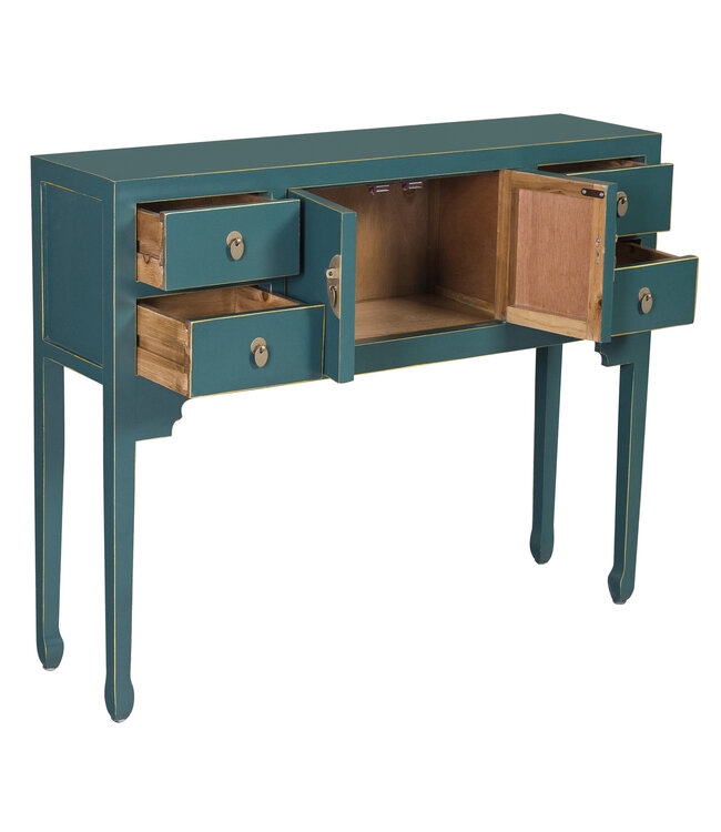 Mesa Consola China Verde Azulado - Orientique Colección An100xP26xAl80cm