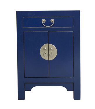 Fine Asianliving Table de Chevet Chinoise Bleu Nuit - Orientique Collection L42xP35xH60cm